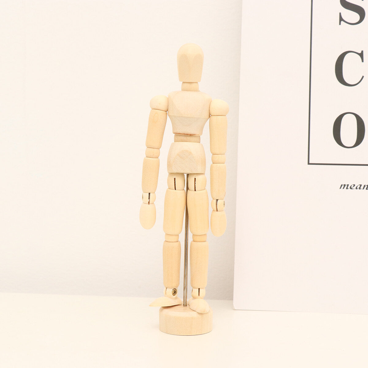 Wooden 3D Movable Joint Puppet Doll (5.5 Inches) N82978