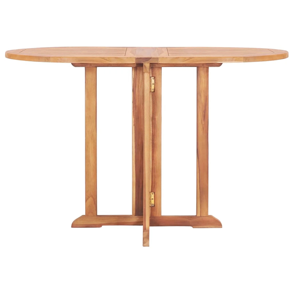 Folding Extendable Teak Wood Oval Outdoor Dining Table I831558