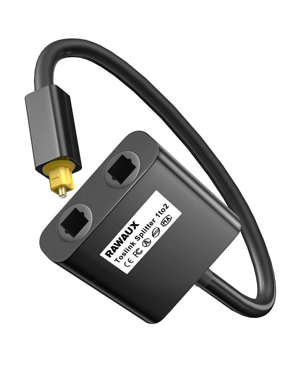24K Gold Plated Toslink Optical Splitter 1 in 2 Out N10536