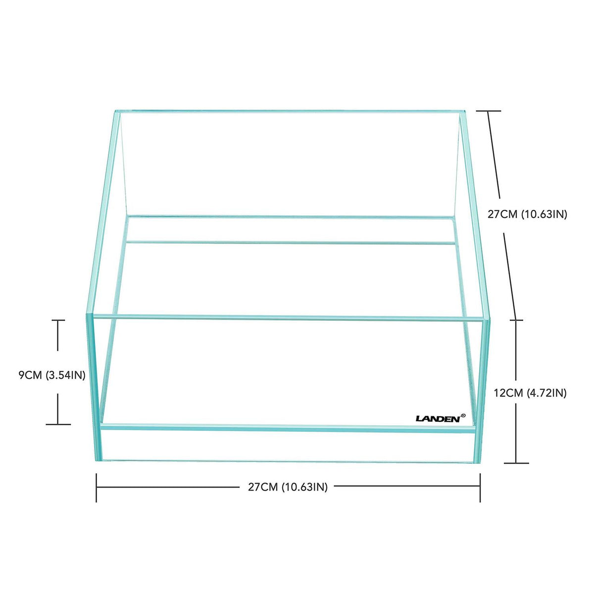 1.6 Gallon Rimless Low Iron Glass Aquarium Tank I745