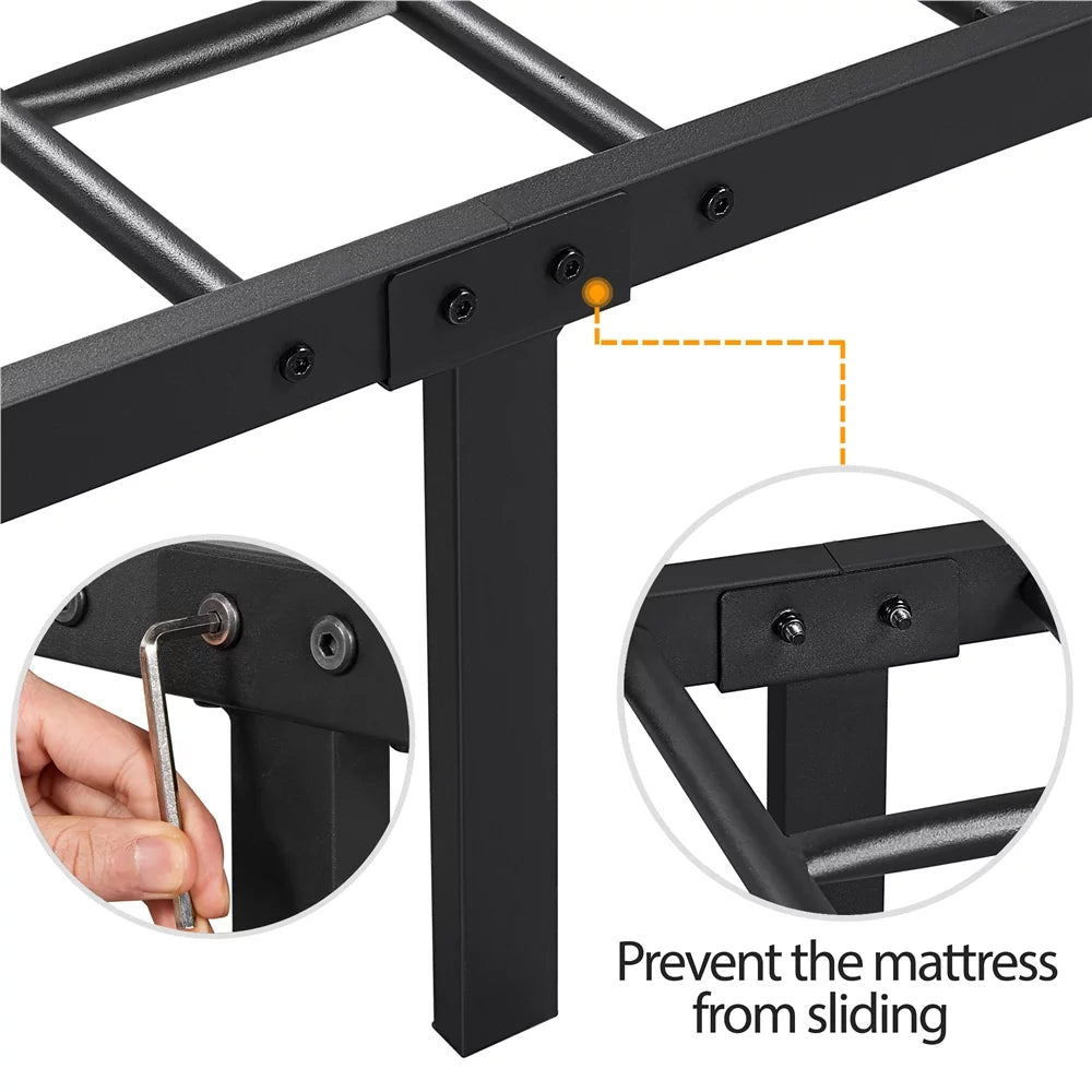 Black Queen Canopied Platform Bed J41589