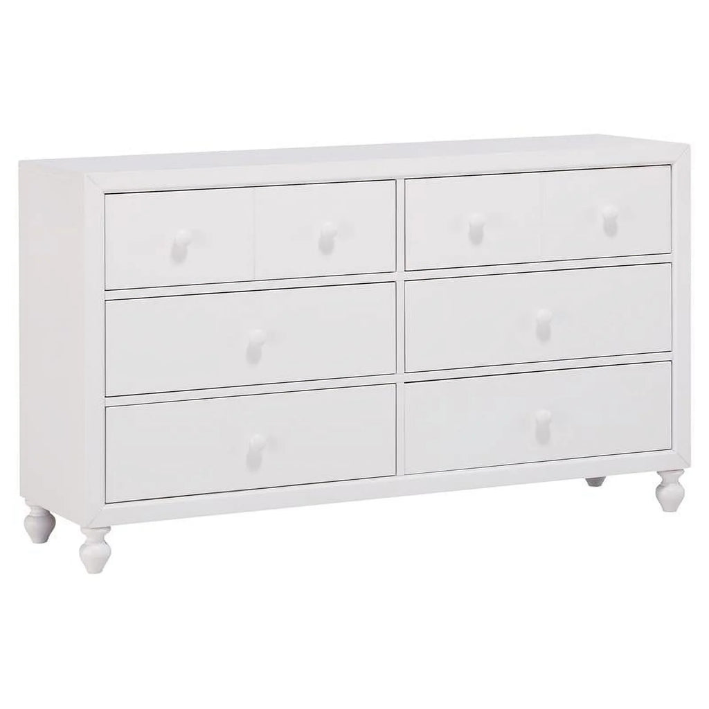 Gray 6 Dovetail Drawers Modern Wood Dresser I445307