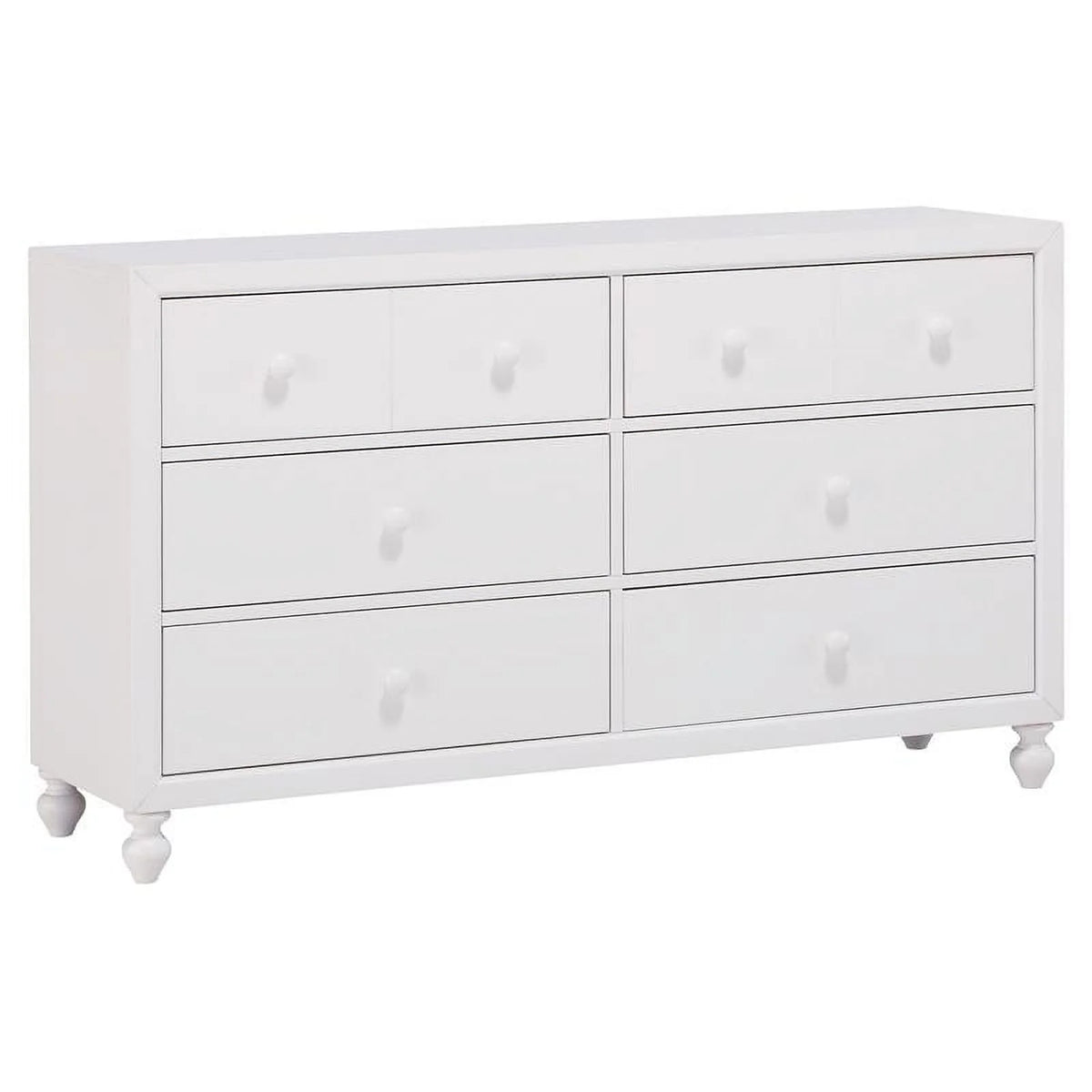 Gray 6 Dovetail Drawers Modern Wood Dresser I445307