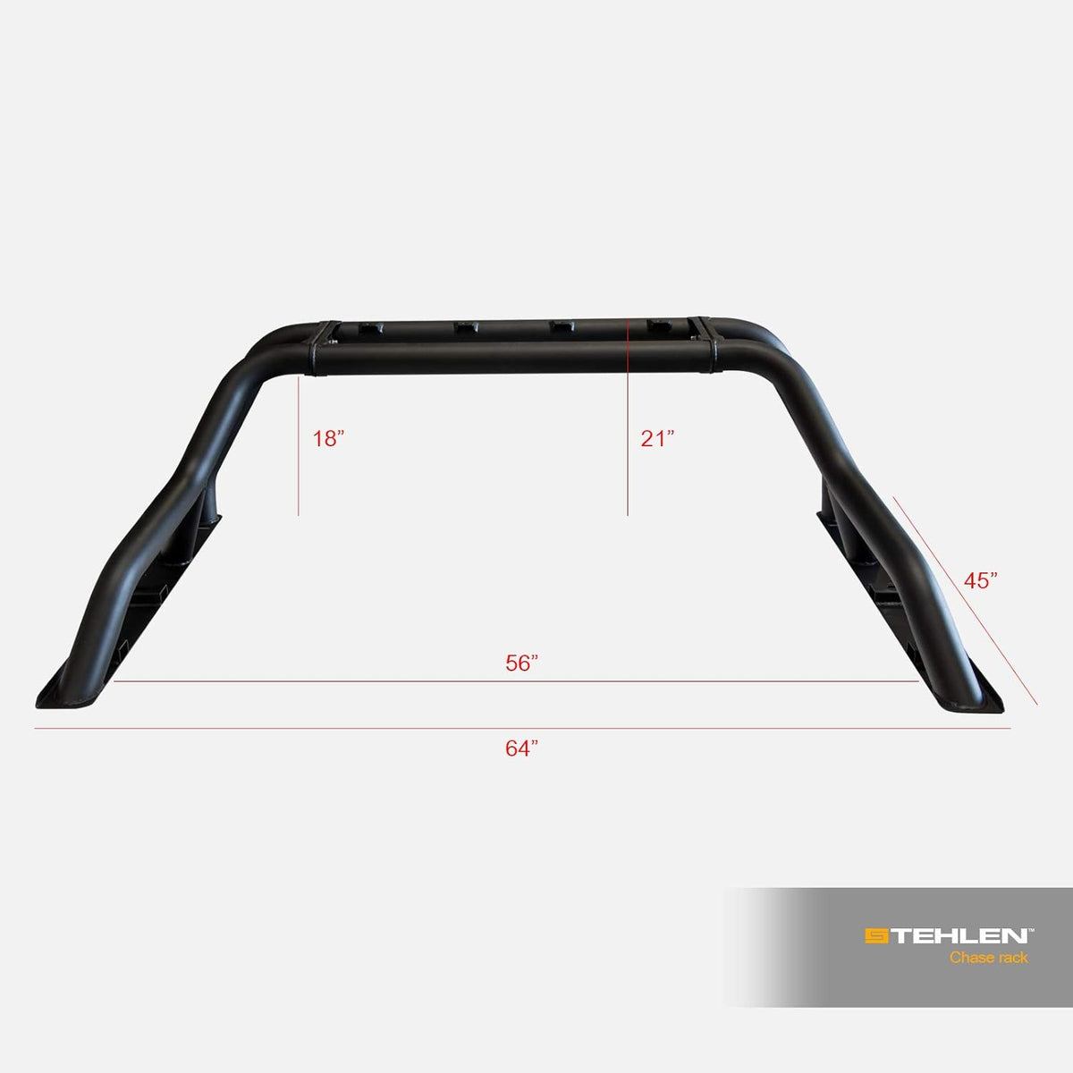 Matte Black Truck Bed Roll Bar with Tire Carrier M1055