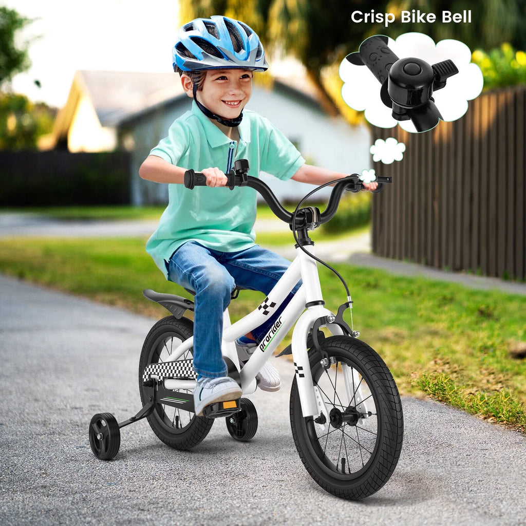 14 Inch Kids Bike with Training Wheels and Basket U572638