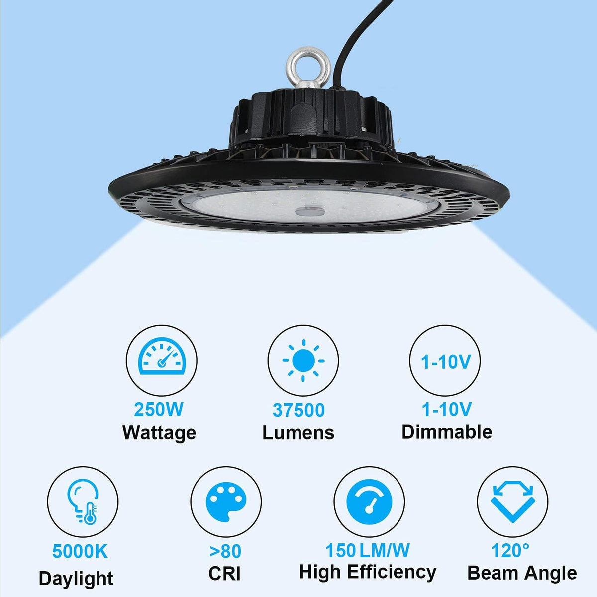 250W UFO LED High Bay Light 5000K Dimmable R79823