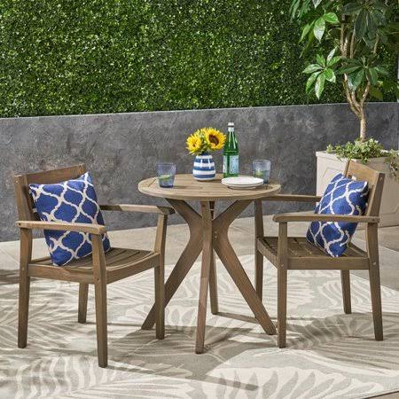 3 Piece Acacia Wood Bistro Set I53112