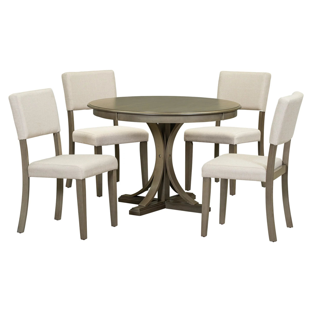 5-Piece Round Dining Table Set with Chairs N31275