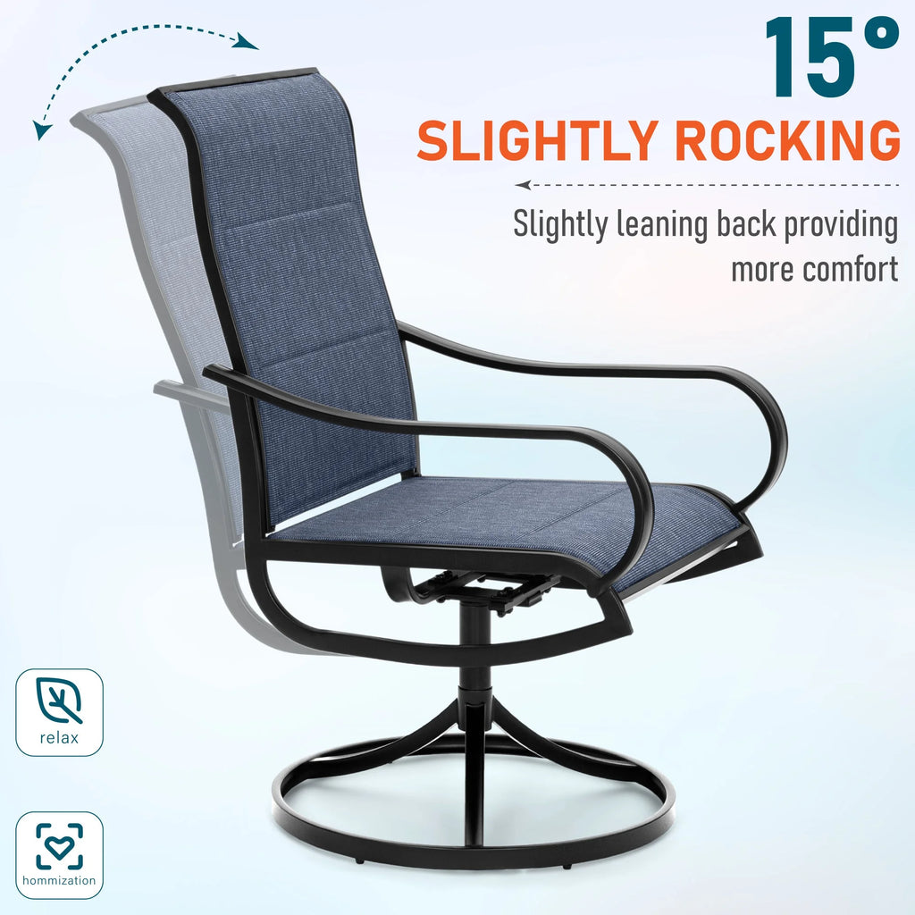 7 Pieces Patio Dining Set Swivel Chairs and Table X78235
