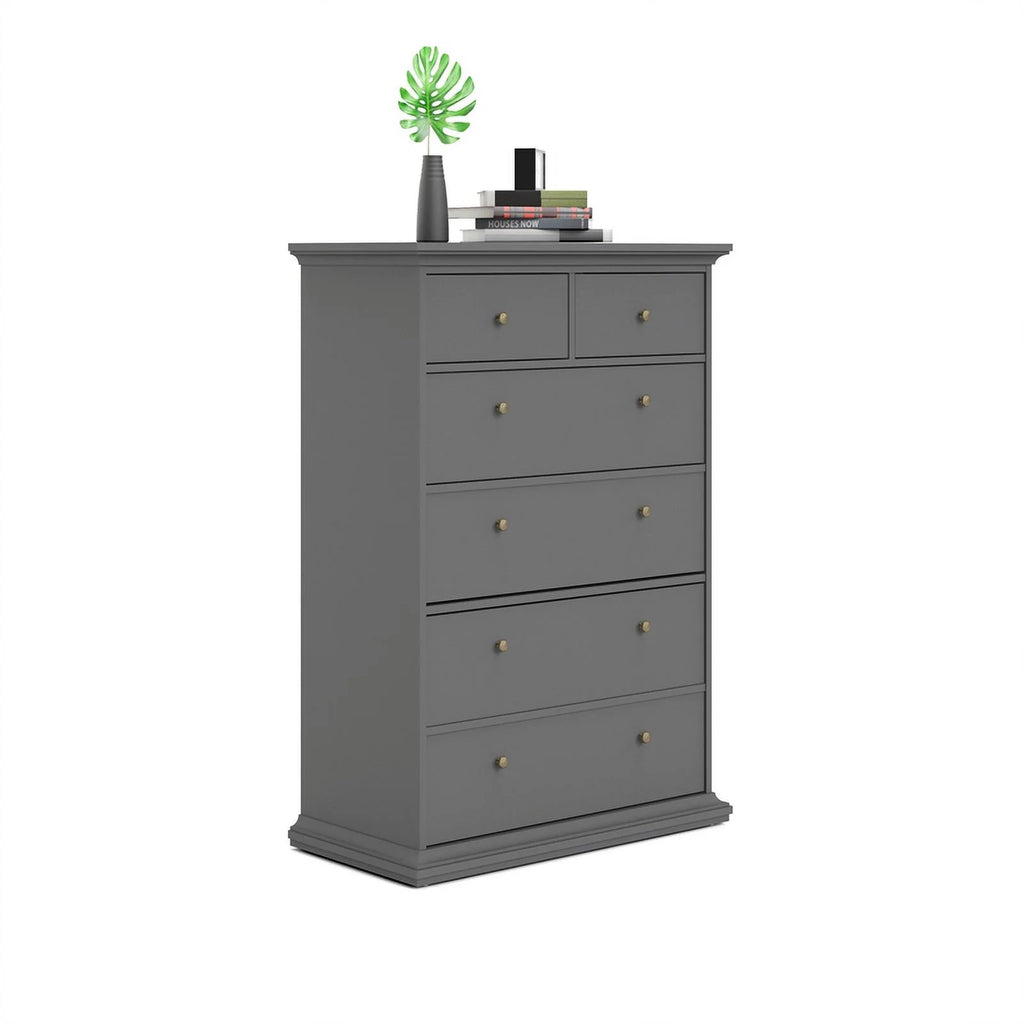 6 Drawer Engineered Wood Chest in Black S996344