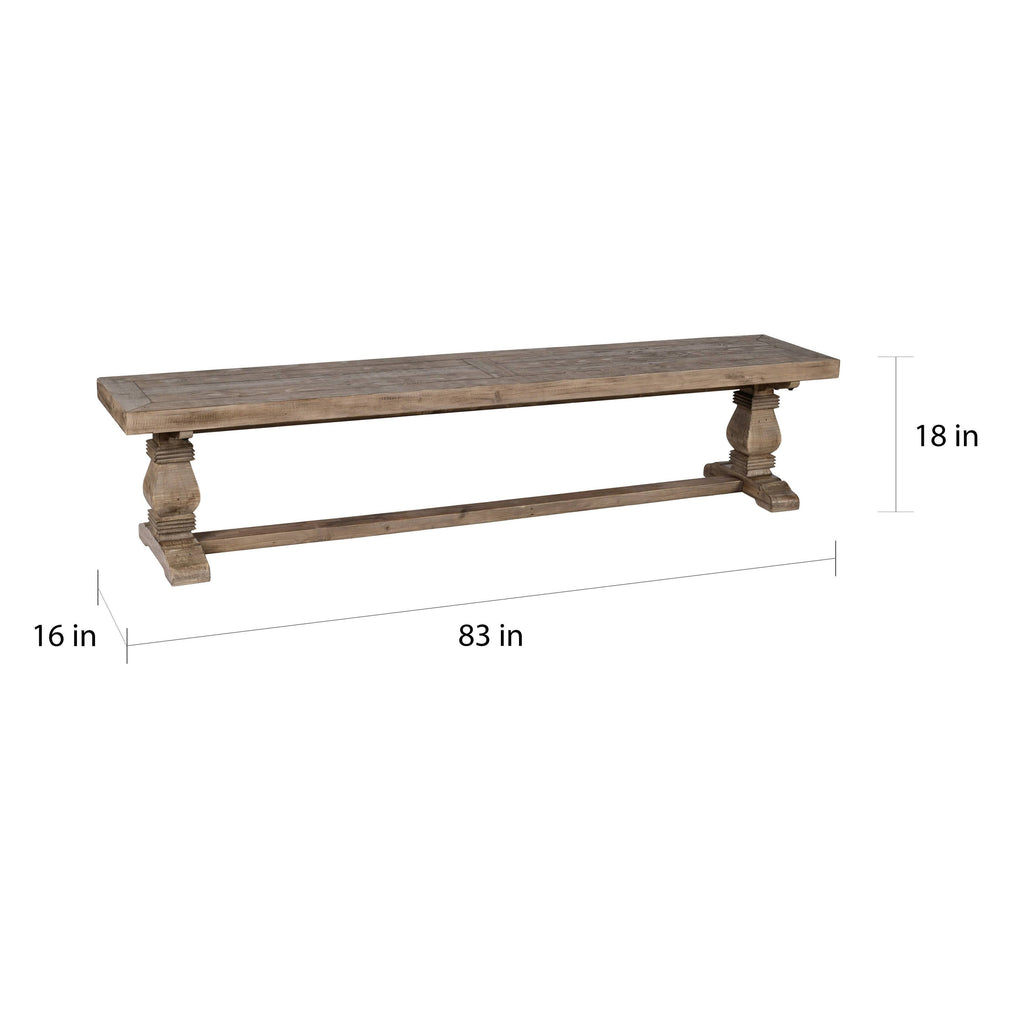 Reclaimed Pine 83 inch Bench R4770