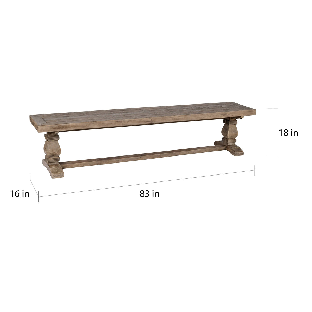 Reclaimed Pine 83 inch Bench R4770