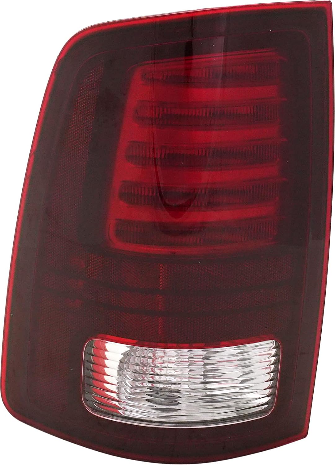 Tail Light with Clear & Red Lens Black Interior LED Driver Side Q6698