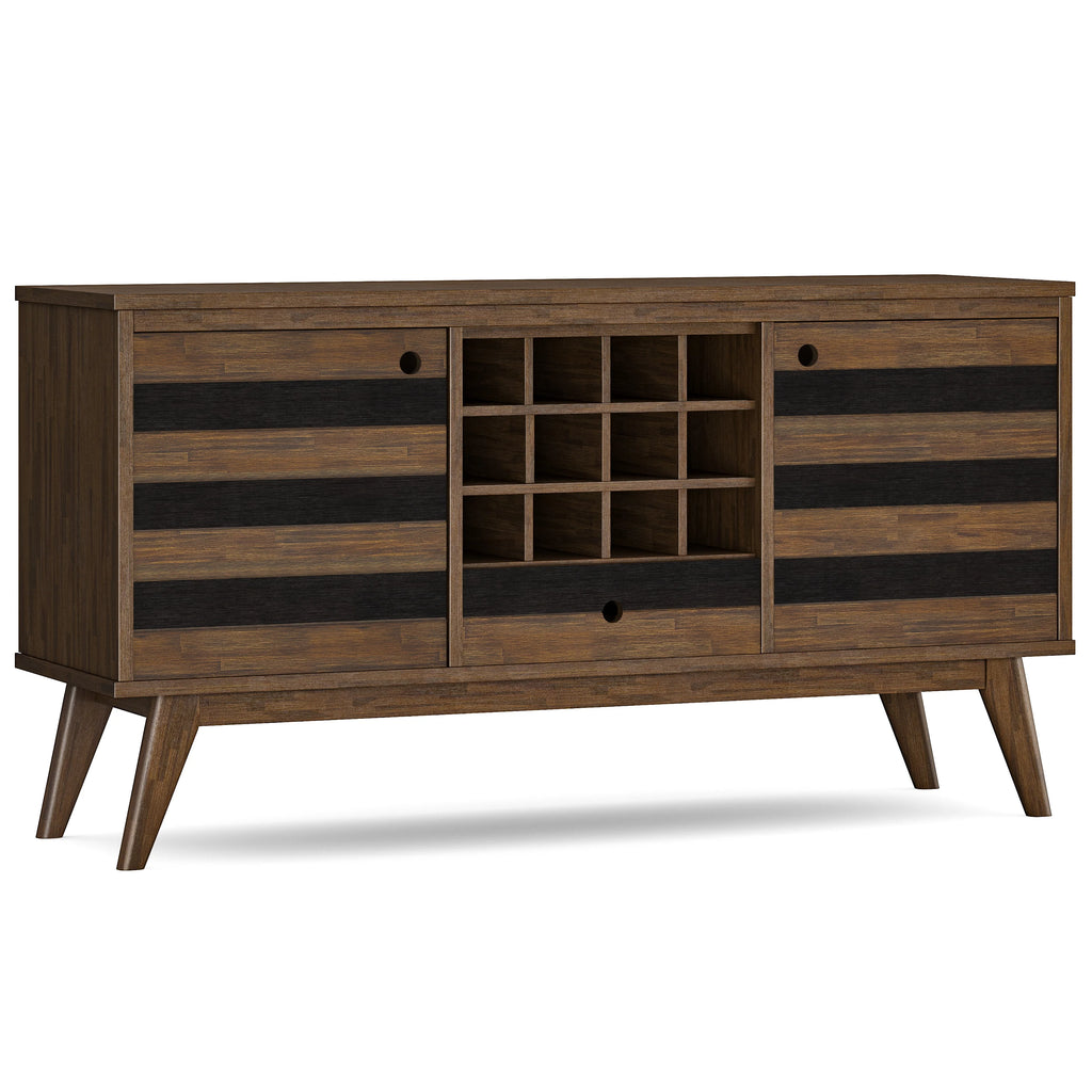 60 inch Solid Acacia Wood Sideboard with Wine Storage S66974