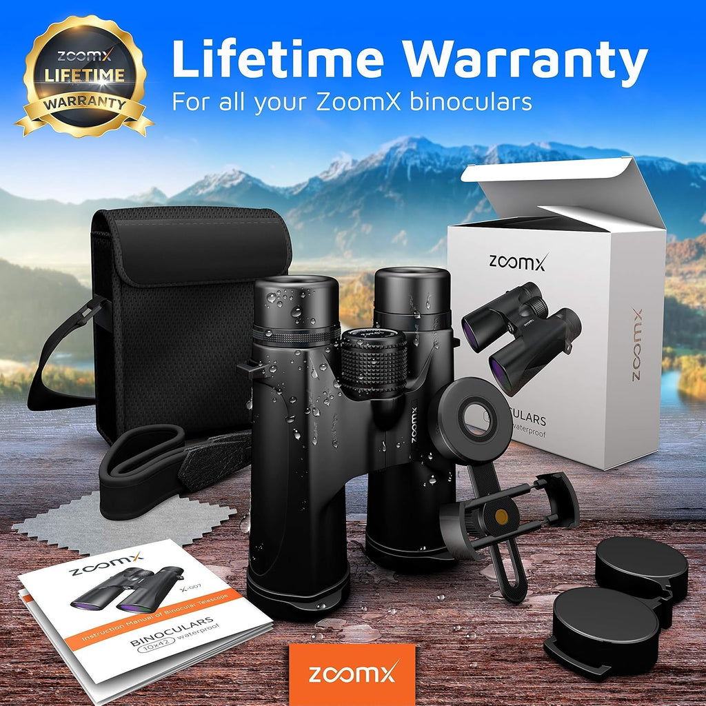 10x42 Waterproof HD Binoculars with Carrying Bag O69440