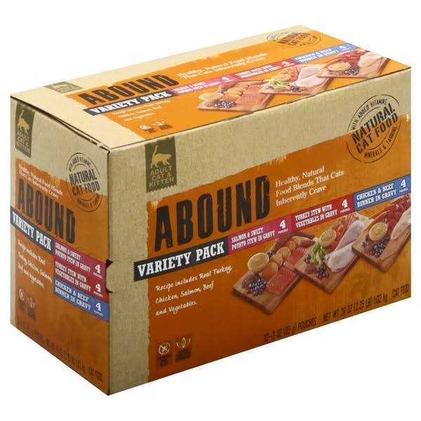 Natural Wet Cat Food Pouches Variety Pack 12 Count 3 oz H39754