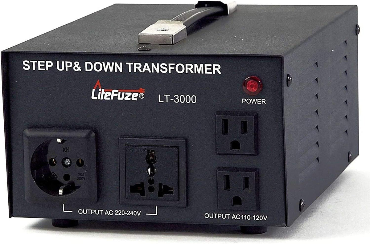 2000 Watt Voltage Converter Transformer with Circuit Breaker Protection H564