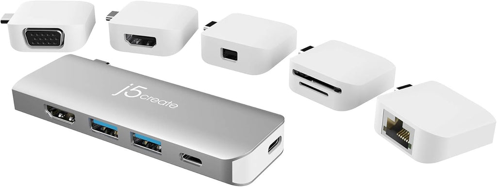 USB-C Multi-Display Modular Hub with HDMI, Mini DisplayPort, VGA, PD 100W, RJ-45 Ethernet, USB-A, USB Type-C, SD Card Reader L36834