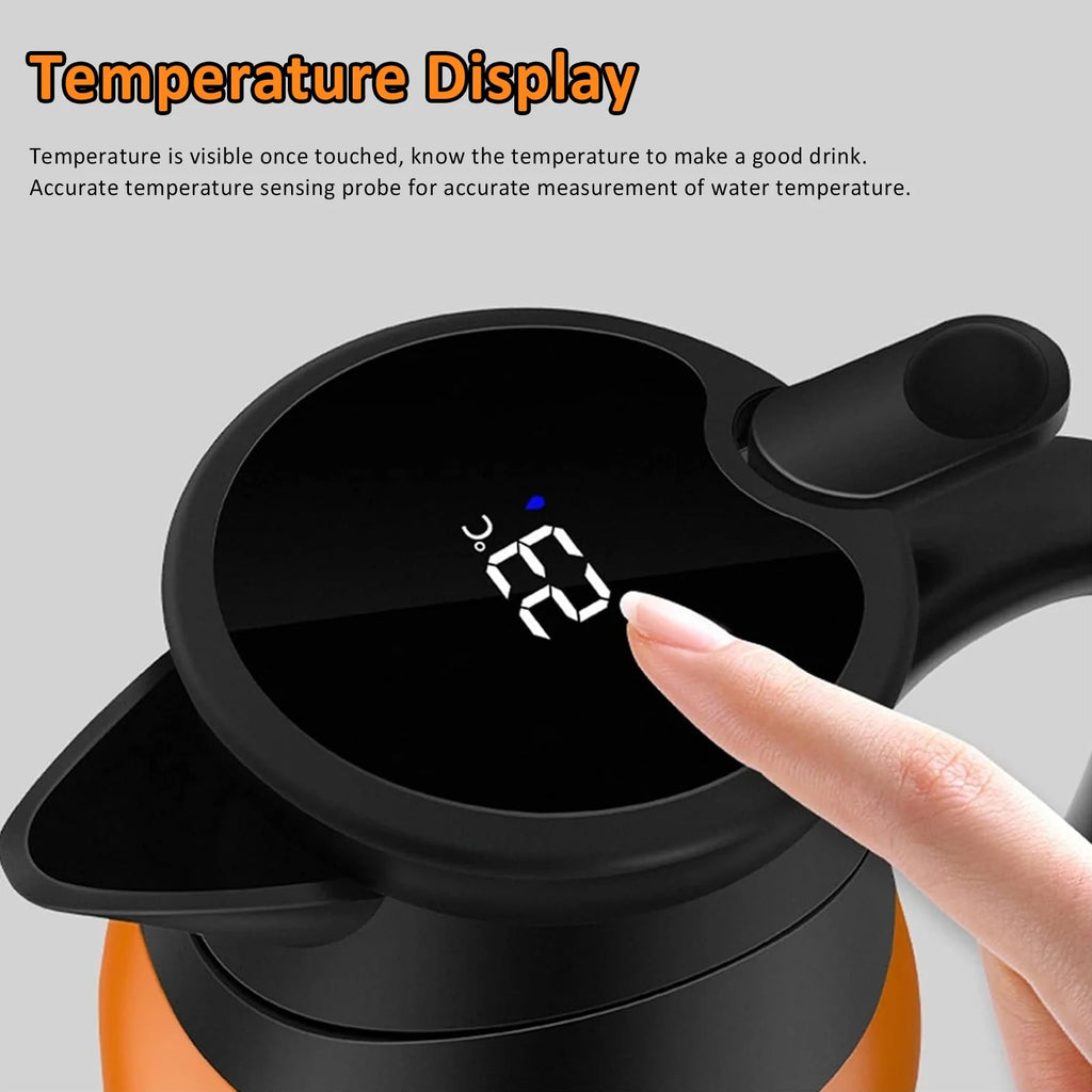 12V Portable Stainless Steel Car Electric Kettle 1000mL S129