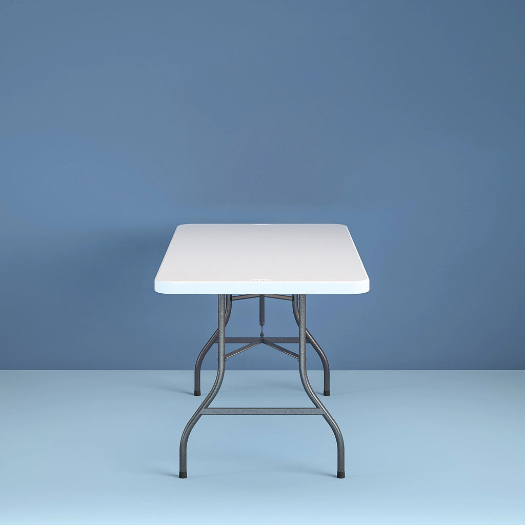 6 Foot Folding Table White Speckle N12579