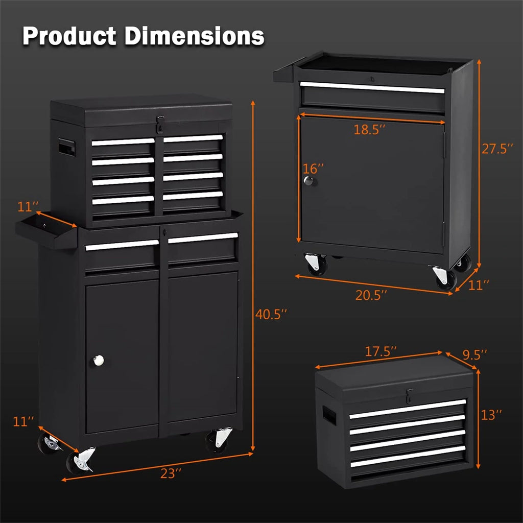 Blue 8 Drawer Steel Rolling Tool Chest R268