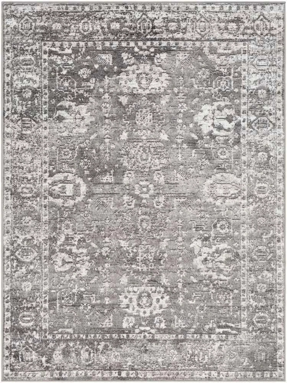9x12 Gray Charcoal White Area Rug D859106