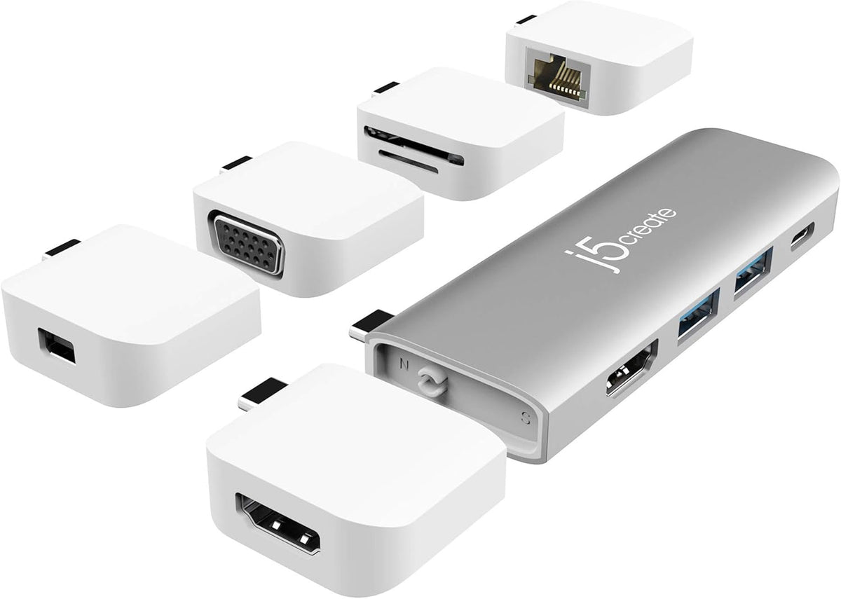 USB-C Multi-Display Modular Hub with HDMI, Mini DisplayPort, VGA, PD 100W, RJ-45 Ethernet, USB-A, USB Type-C, SD Card Reader L36834