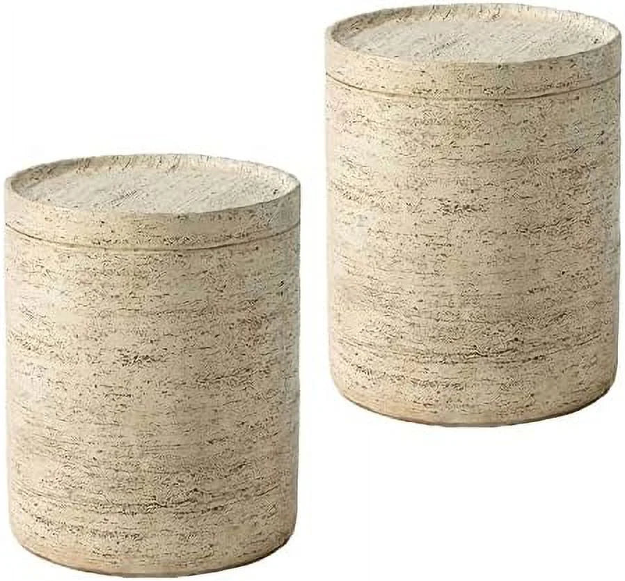 Set of 2 14" Ceramic Outdoor Accent Table N688969