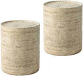 Set of 2 14" Ceramic Outdoor Accent Table N688969