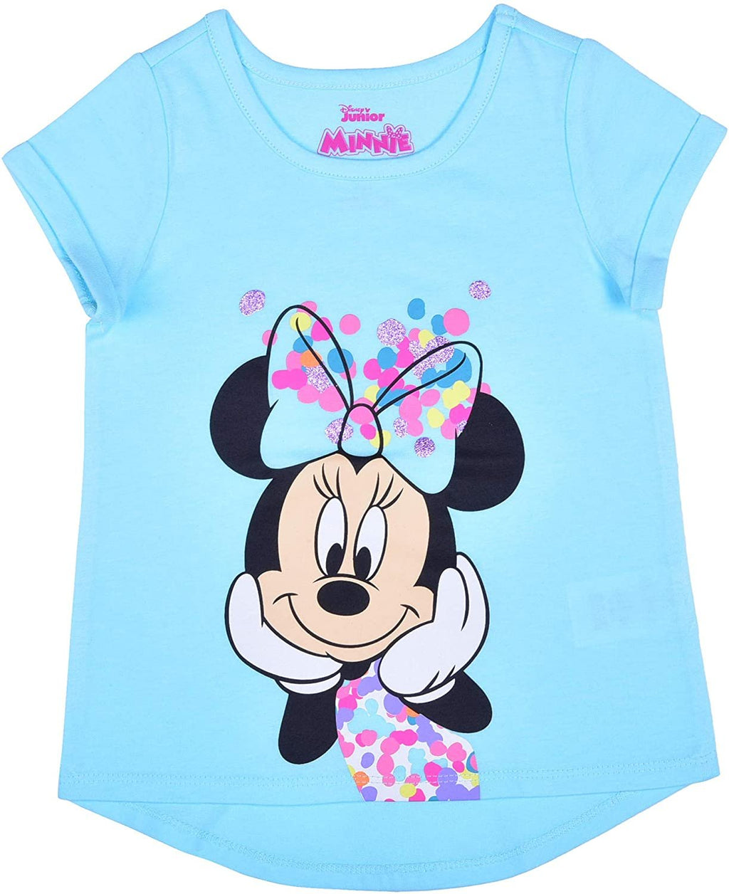 Girl's 2-Pack Minnie Mouse Tee Shirt and Capri Leggings Set, Size 6X Aqua V812