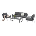 4 Piece Metal Patio Furniture Set with Cushions V230151