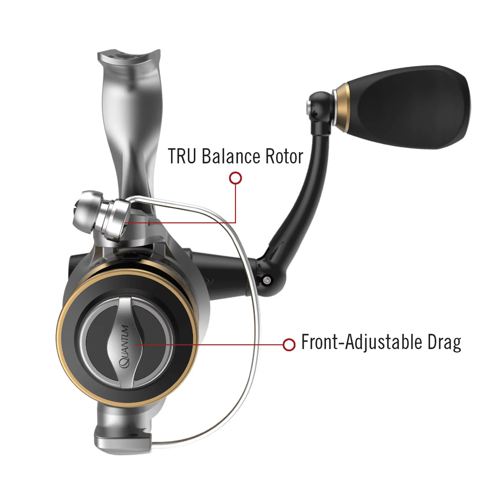 Size 20 Spinning Fishing Reel, 5.2:1 Gear Ratio, Silver/Gold T38501