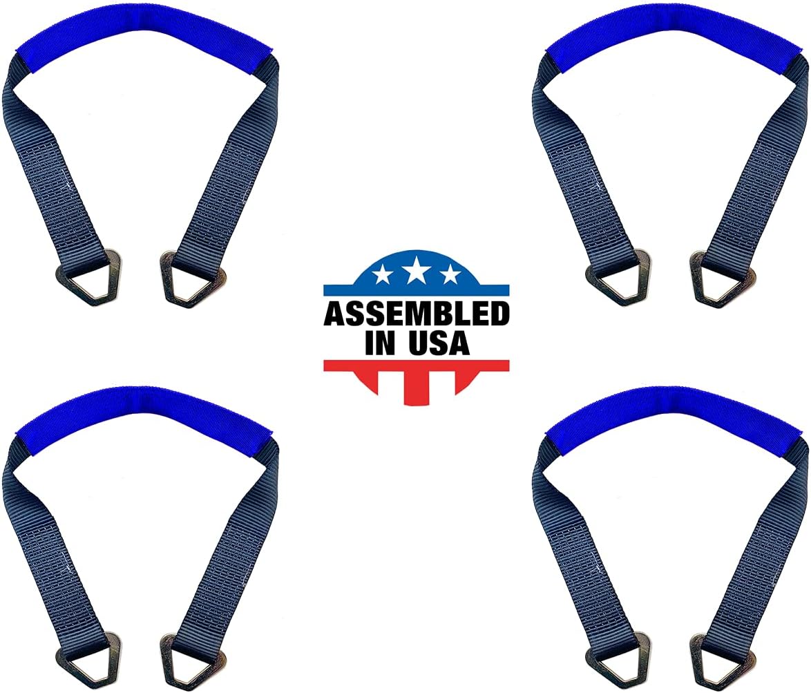 4 Pack 2 x 18 HD Off-Road Axle Straps with D Ring S538568