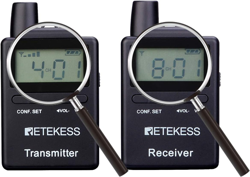 Wireless Tour Guide System, Case of 1 Transmitter and 10 Receivers F664