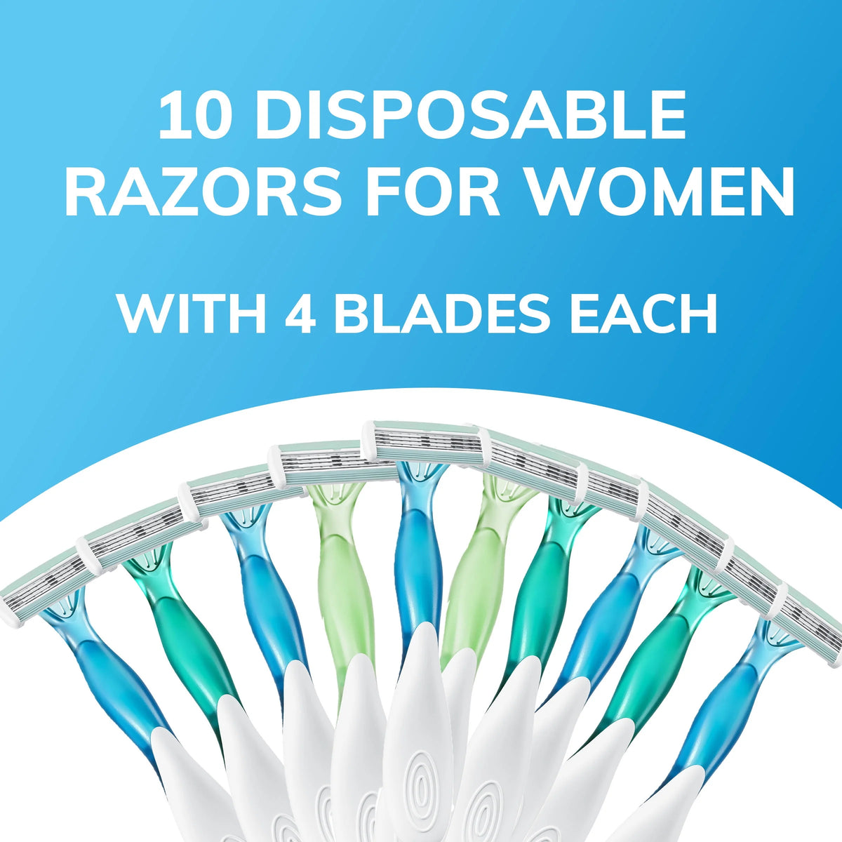 3 Count Disposable Razors with 4 Blades H720717