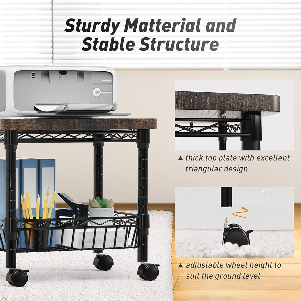 Printer Stand with Storage, Metal, Pack of 2 V9249