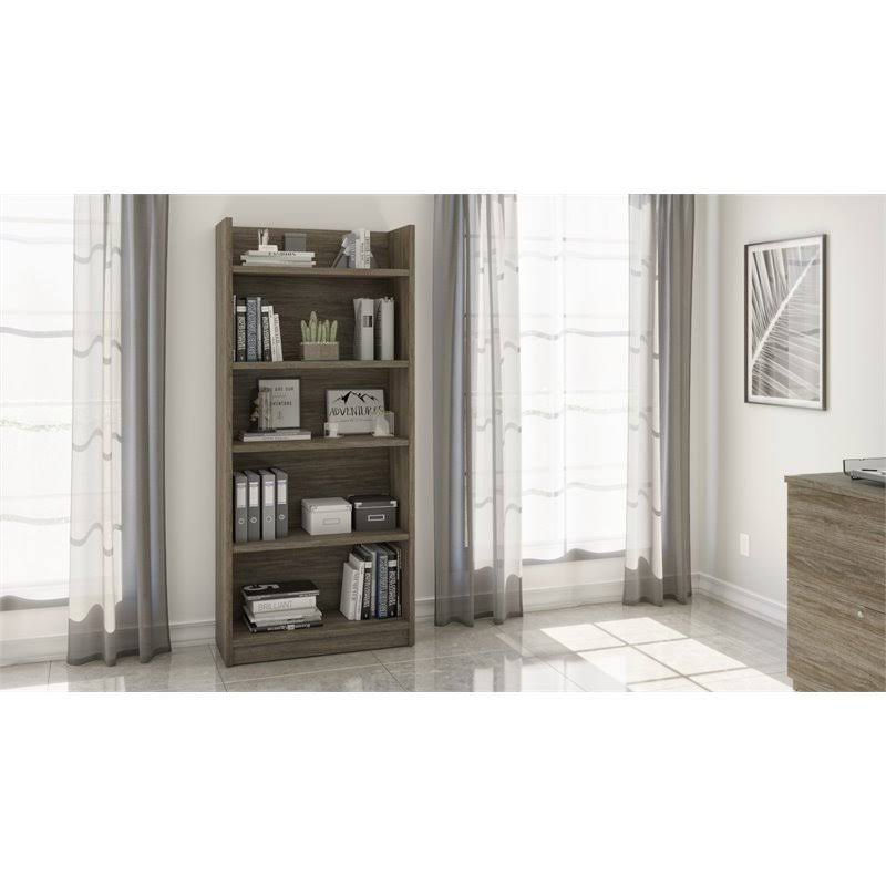 Walnut Gray Standard Bookcase Z488