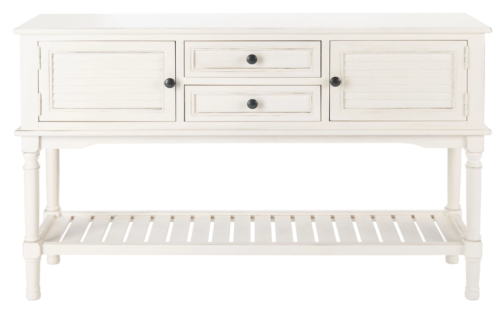 White Wood Console Table with Drawer F722917