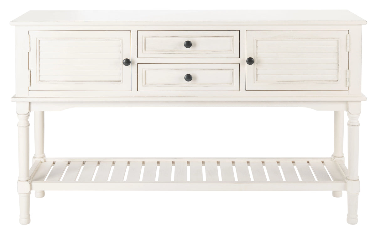 White Wood Console Table with Drawer F722917
