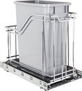 Polished Chrome Metal Trashcan O887728