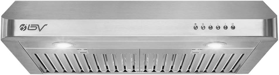 30 Inch 750 CFM Under Cabinet Stainless Steel Range Hood with Baffle Filters and LED Lights E803
