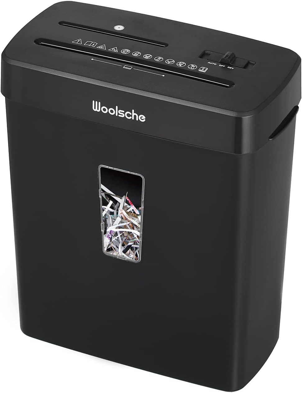 8-Sheet Cross Cut Paper Shredder with 3.43-Gallon Visible Bin, P-4 Security Level M18386