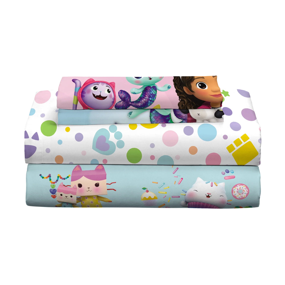 Kids Full Sheet Set, White and Blue M83816