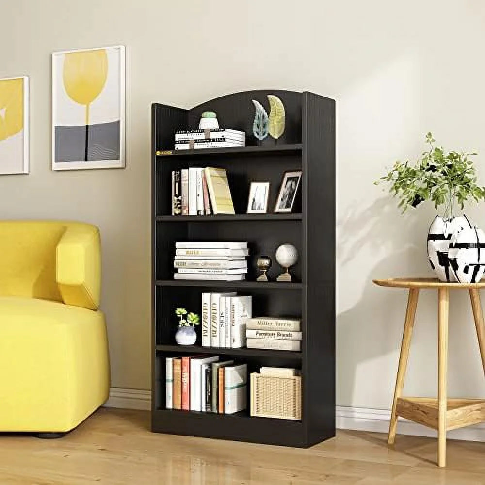 5 Shelf Open Bookcase Floor Standing Display Rack N718