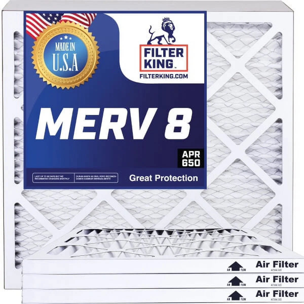 16.5x66x1 MERV 8 Pleated HVAC Air Filter 4-Pack J151803