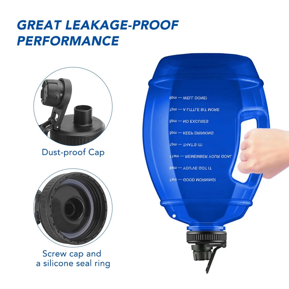 3.78L BPA Free Leakproof Sports Water Bottle with Time Marker D45893