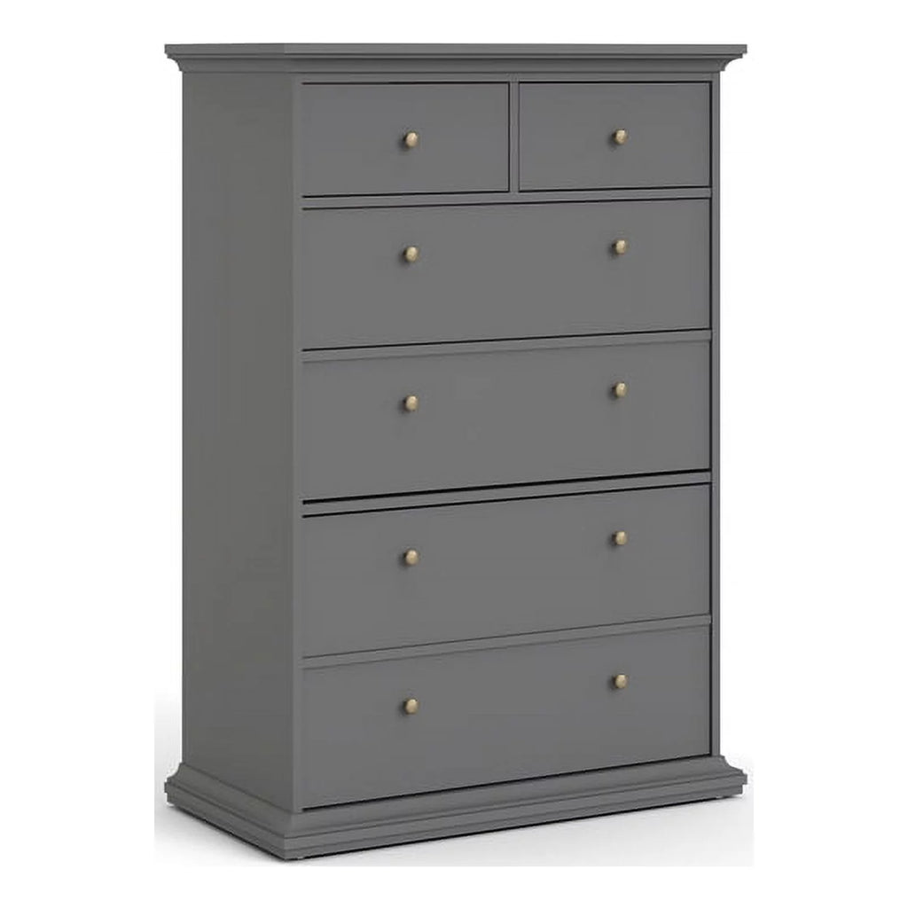 6 Drawer Engineered Wood Chest in Black S996344