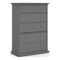 6 Drawer Engineered Wood Chest in Black S996344