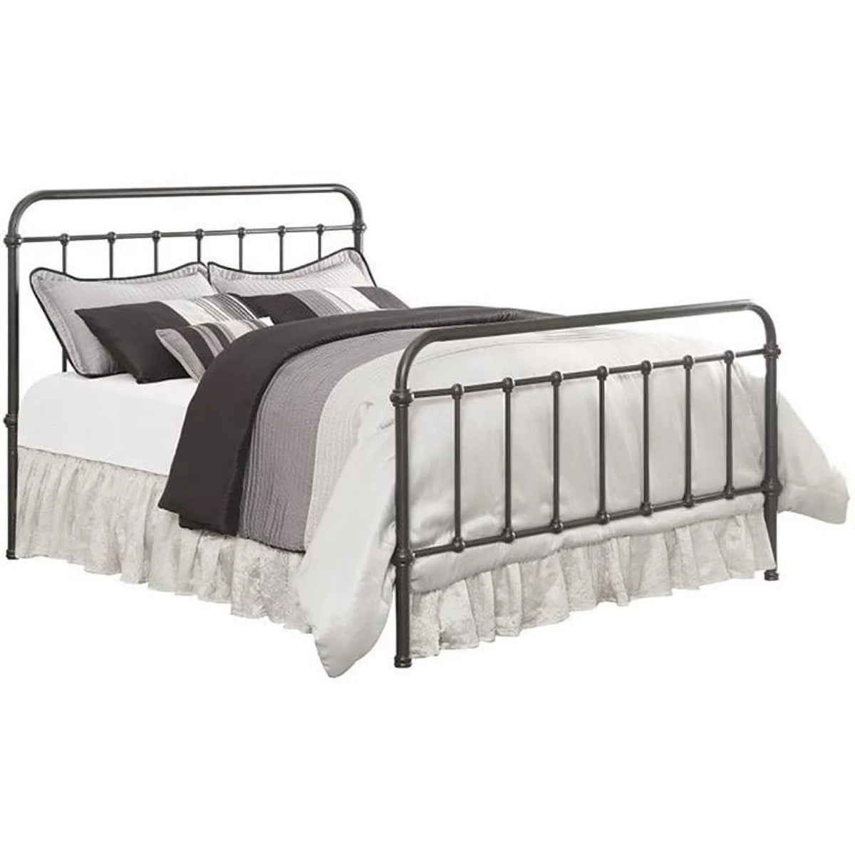 Dark Bronze California King Spindle Bed N6597