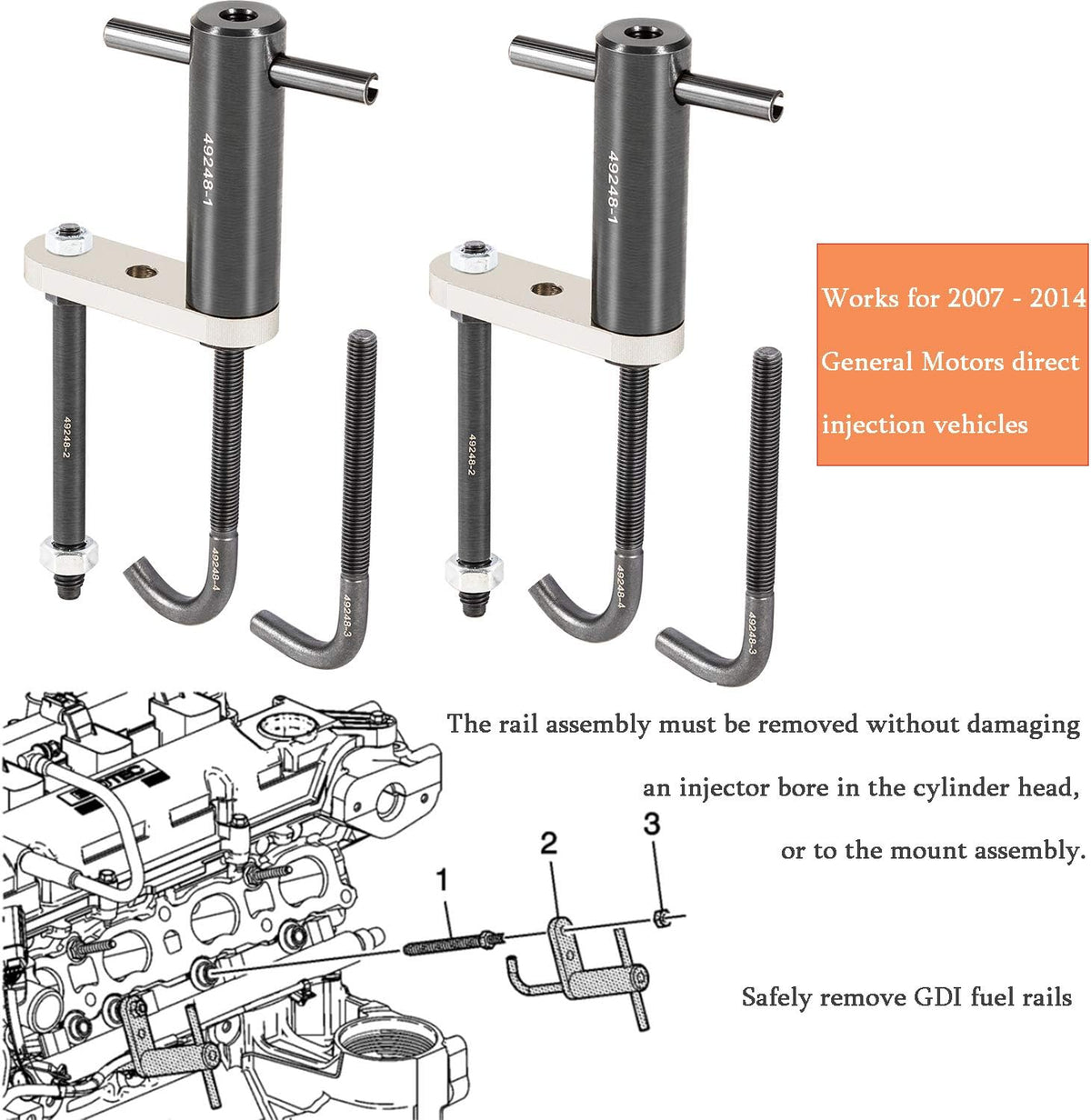 Injector Rail Assembly Remover for Direct Injection Engines 2007-2014 C1927